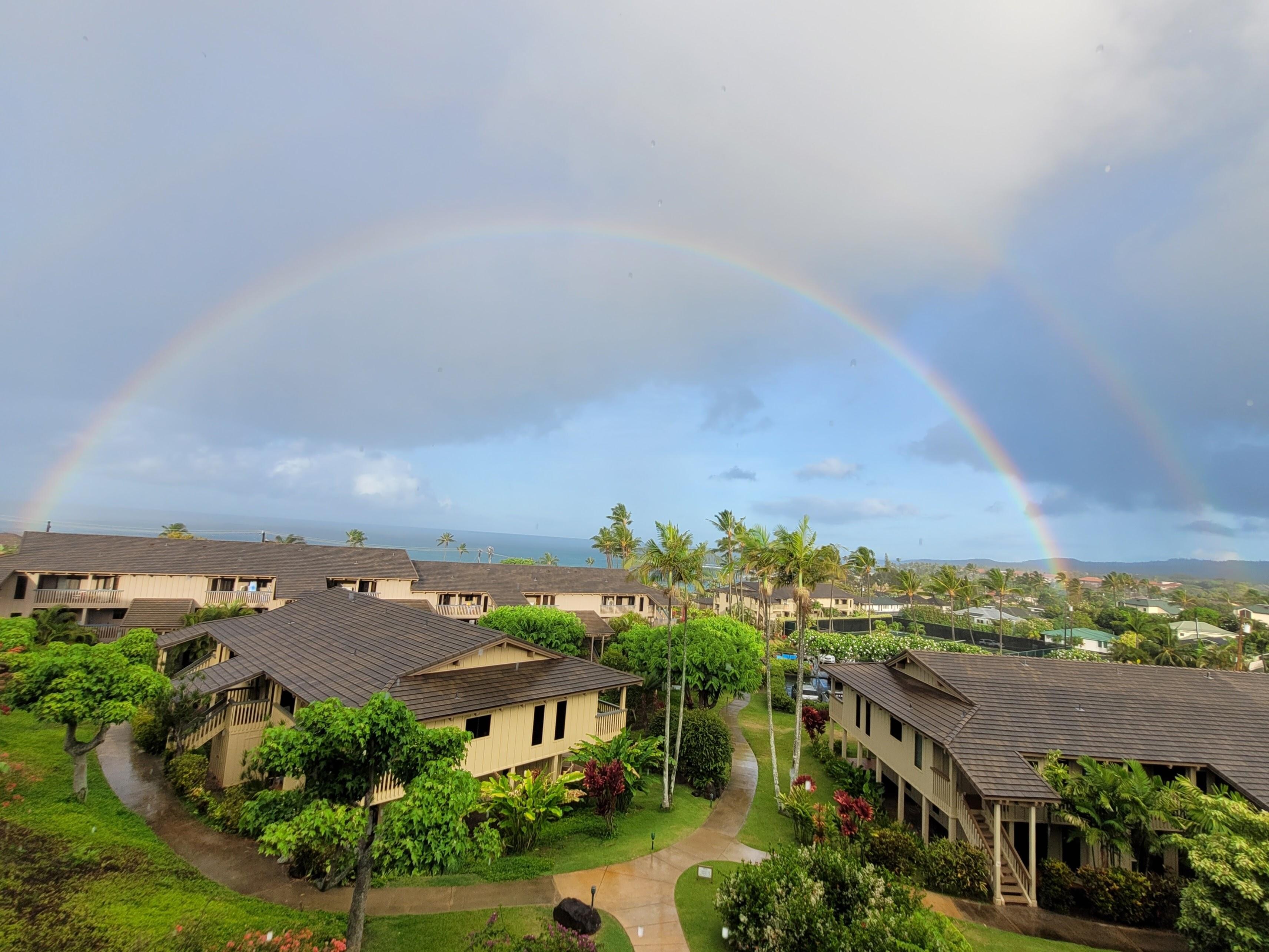 Morning rainbows.