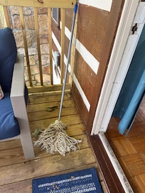 left dirty mop