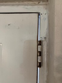 The front door had huge gaps all around it which let in a lot of cold air