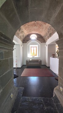 The reception area