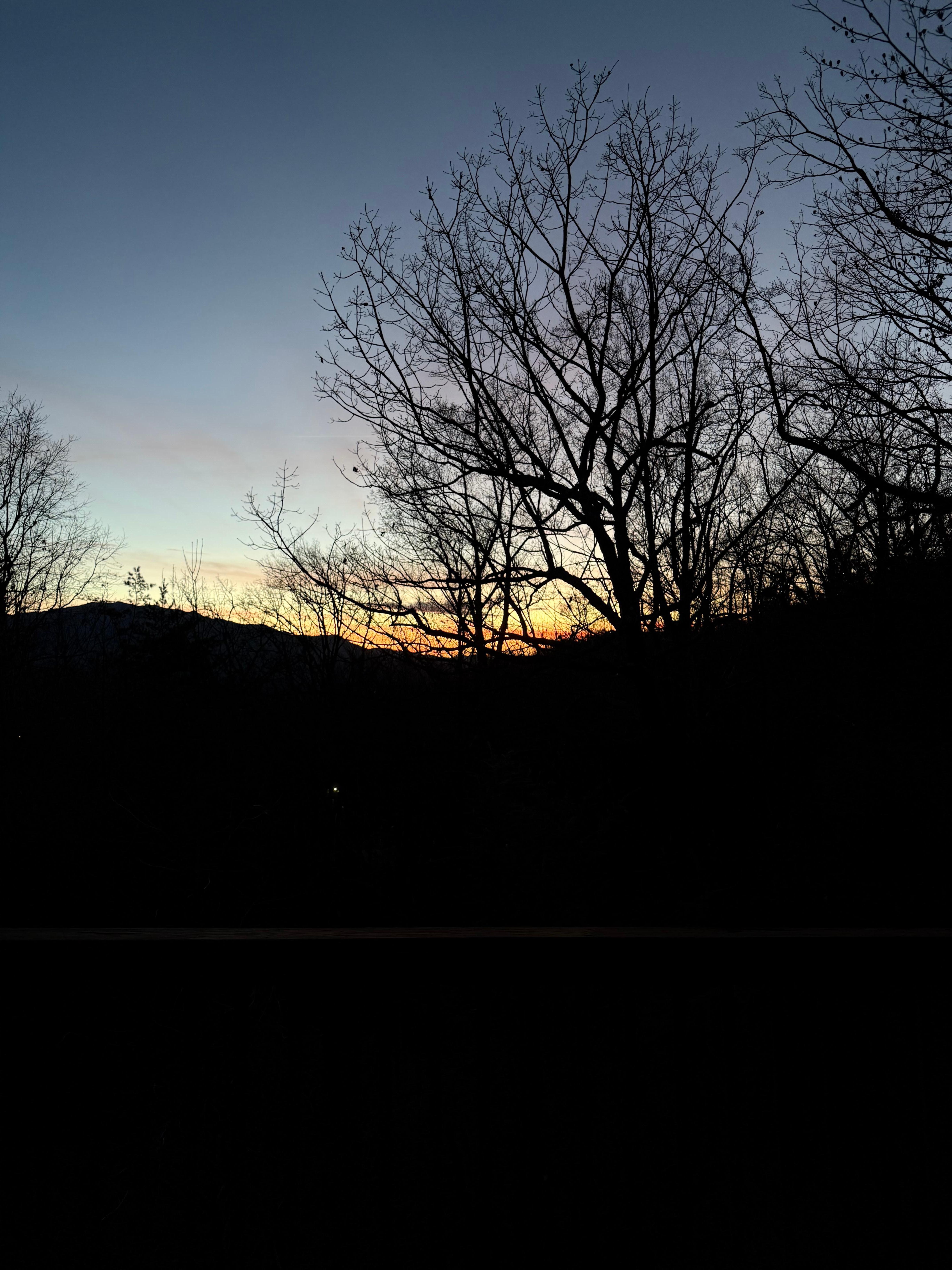 Sunset from the cabin. 