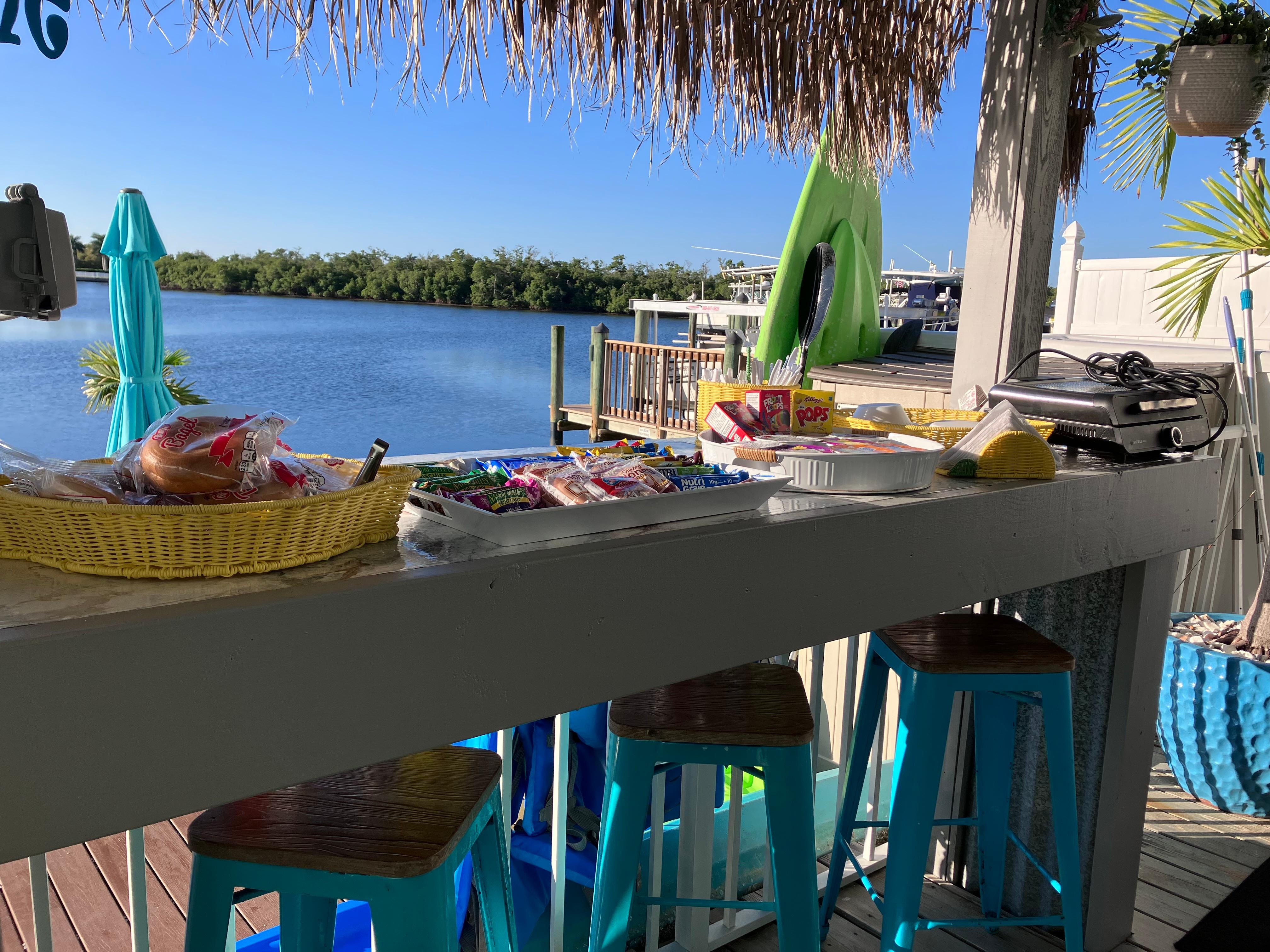 Free continental Breakfast on the water