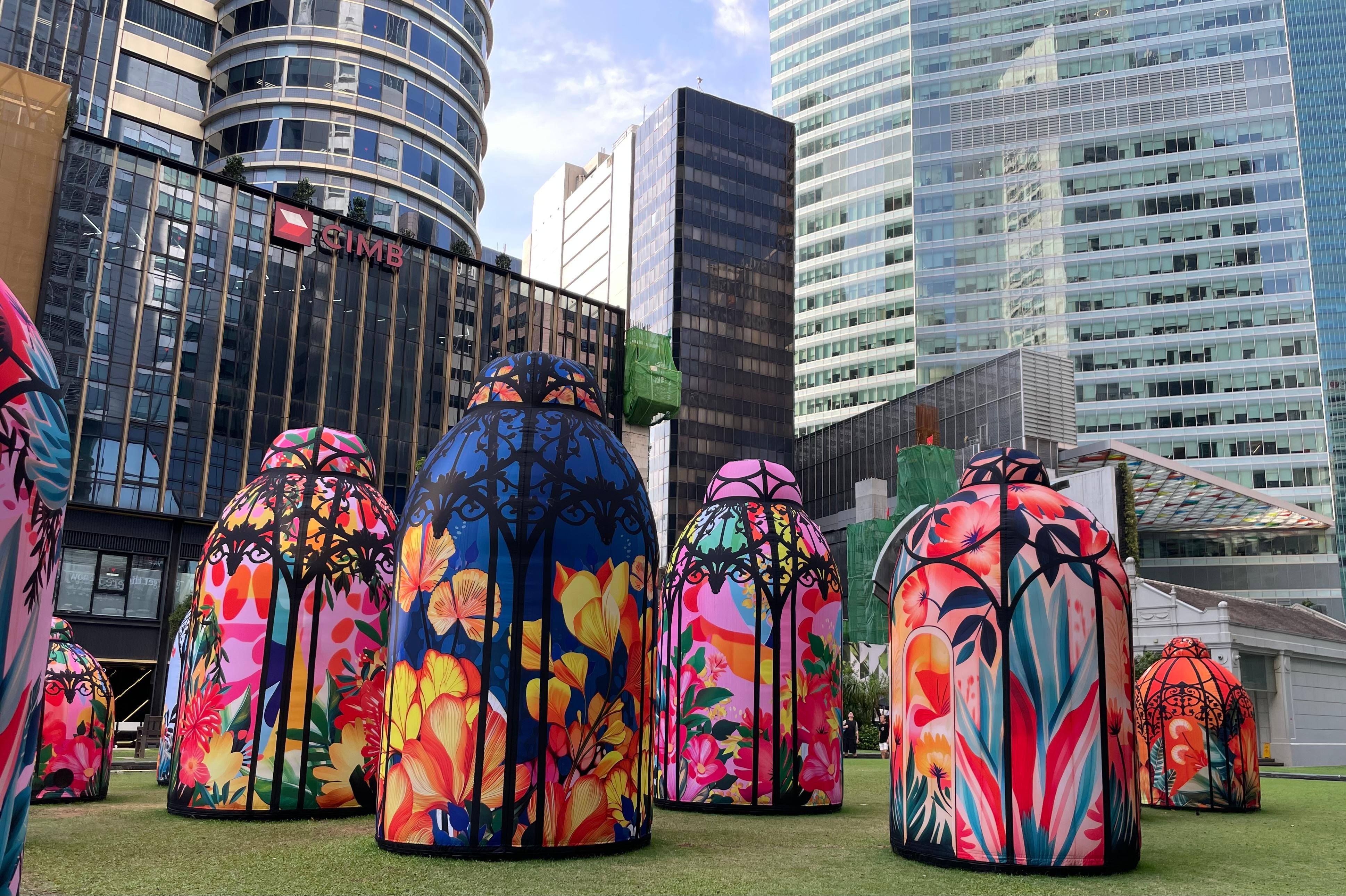 Nearby raffles  place