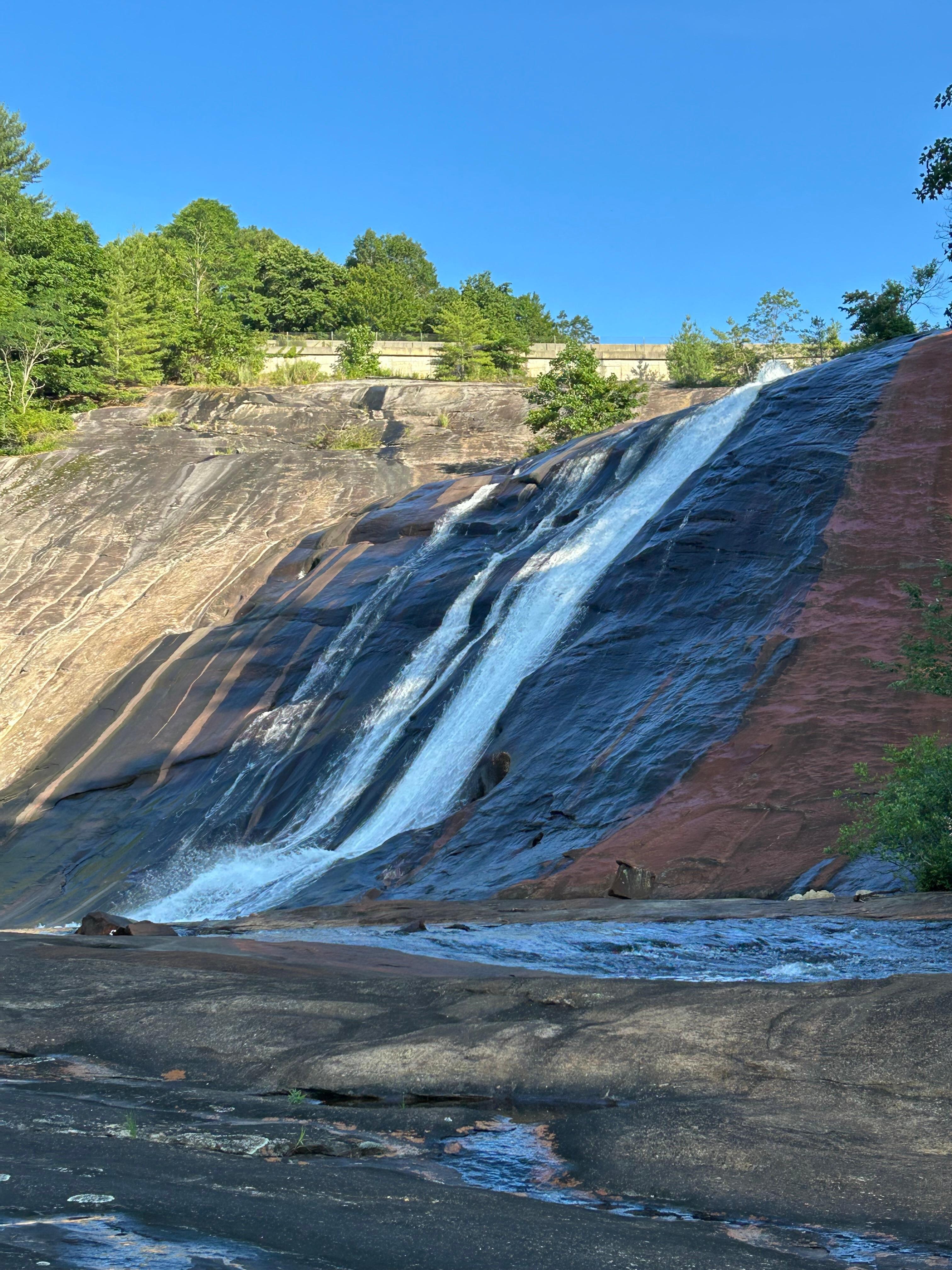 Short walk down to the falls from the condo