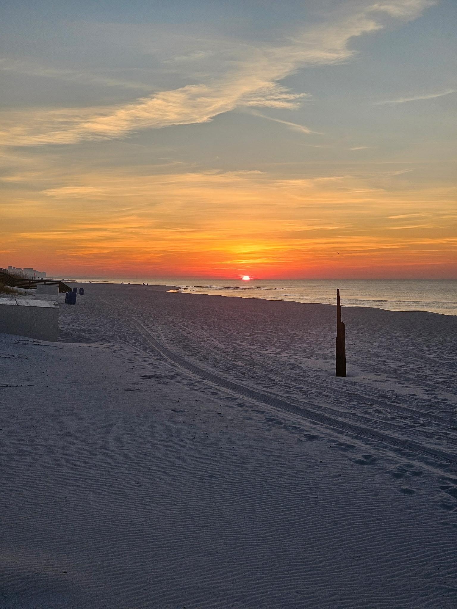Sunrise from the walkway right off the condo patio 