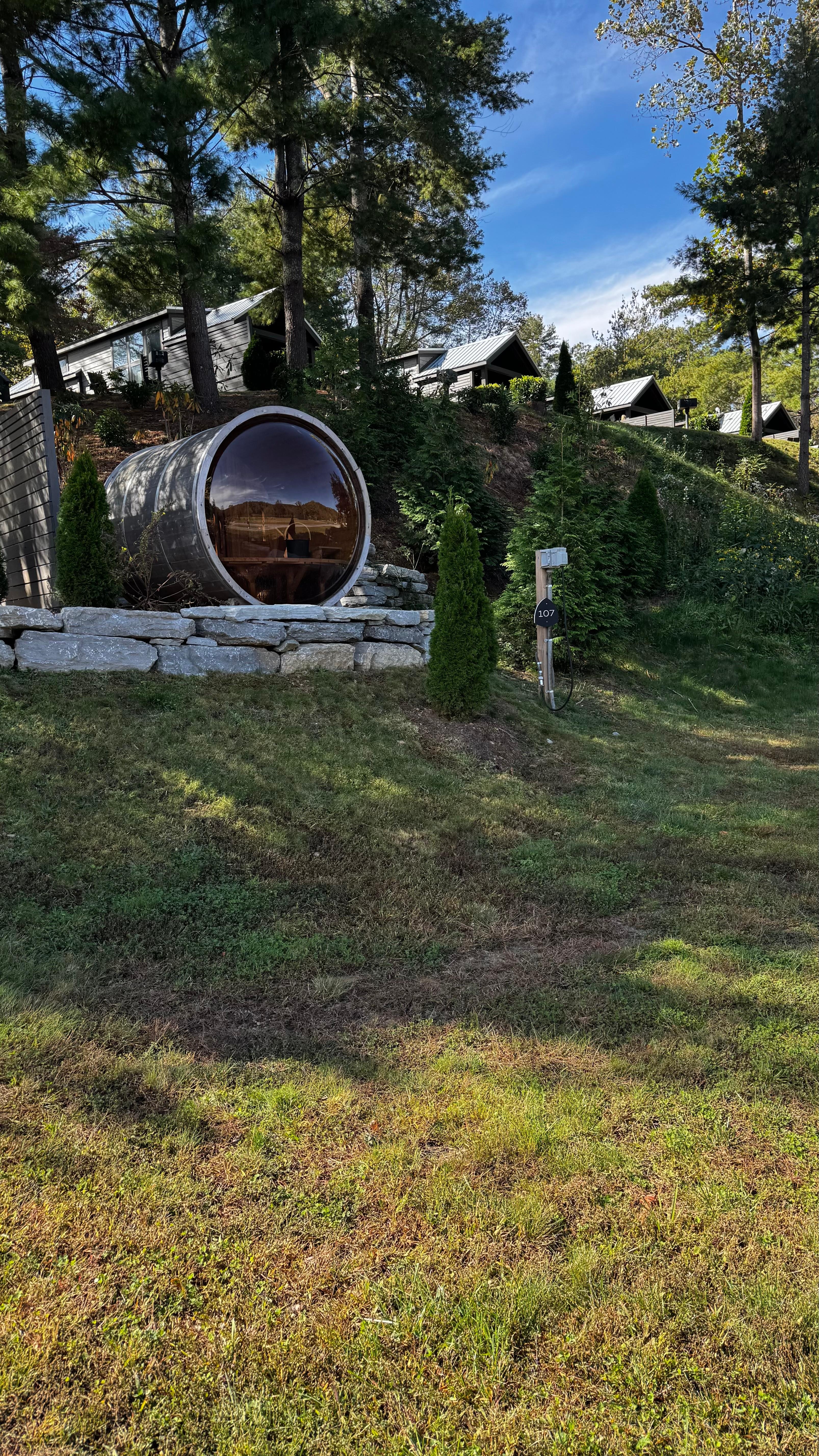 Sauna for use on the territory of Asheville cabins