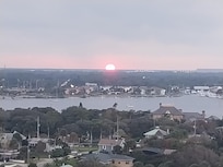 Sunset from the rooftop terrace