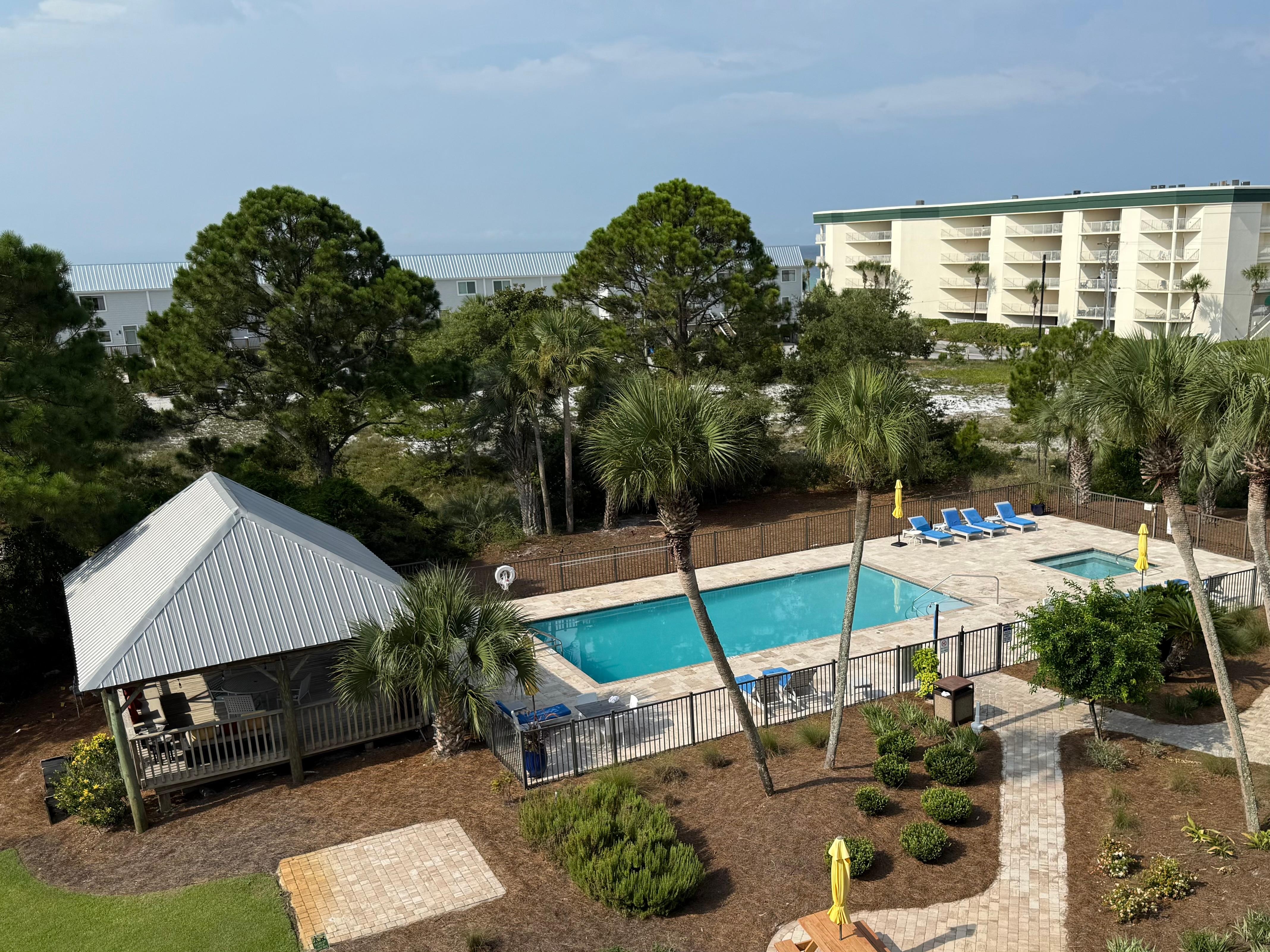The pool from the balcony. 