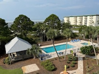 The pool from the balcony.