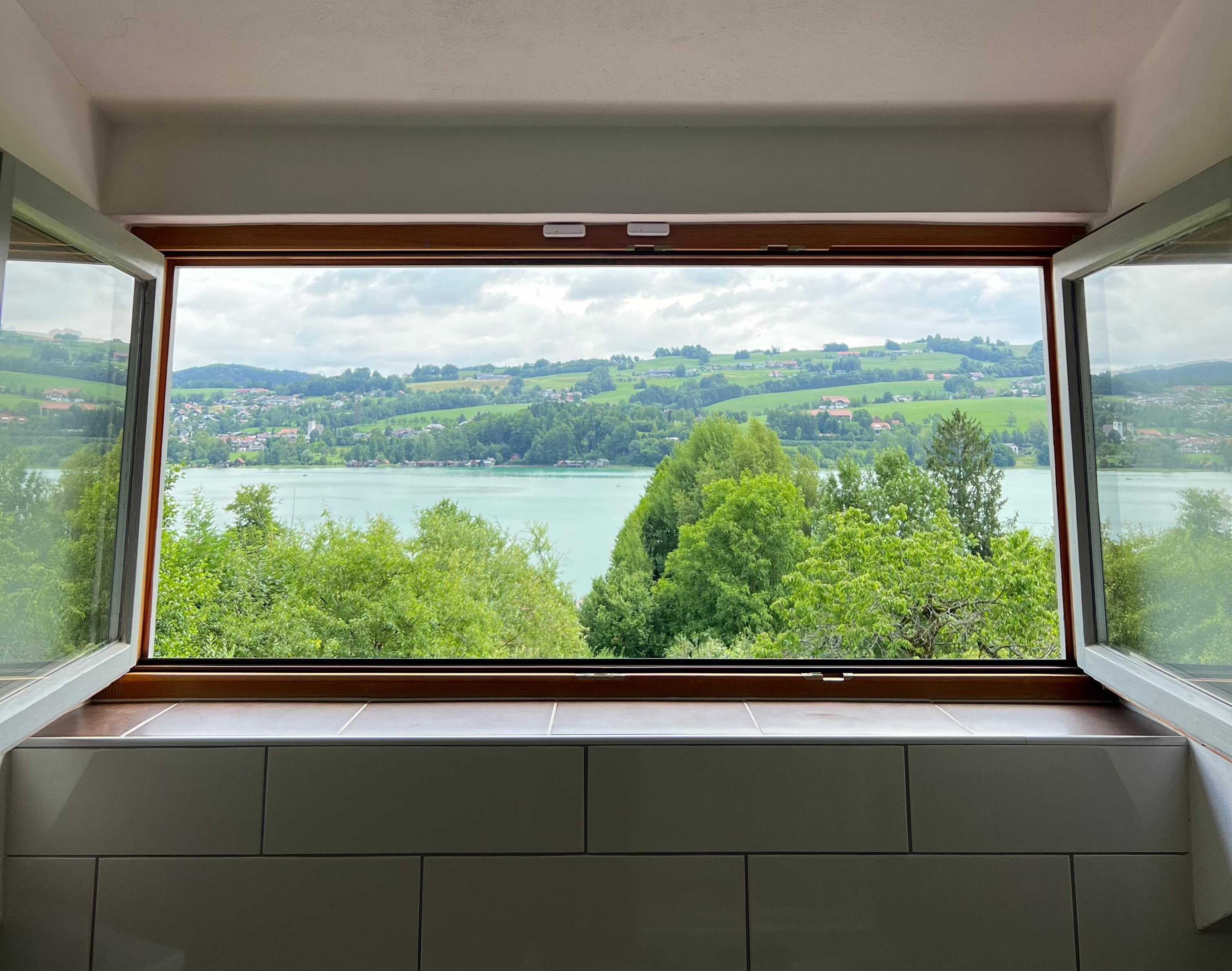Blick aus dem Badezimmer