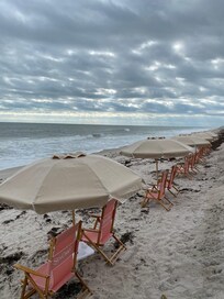 The beautiful beach across the street.