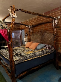 Big firm bed! Lots of pillows to choose from.