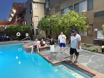 Couldn’t swim because pool was so cloudy and gross…..