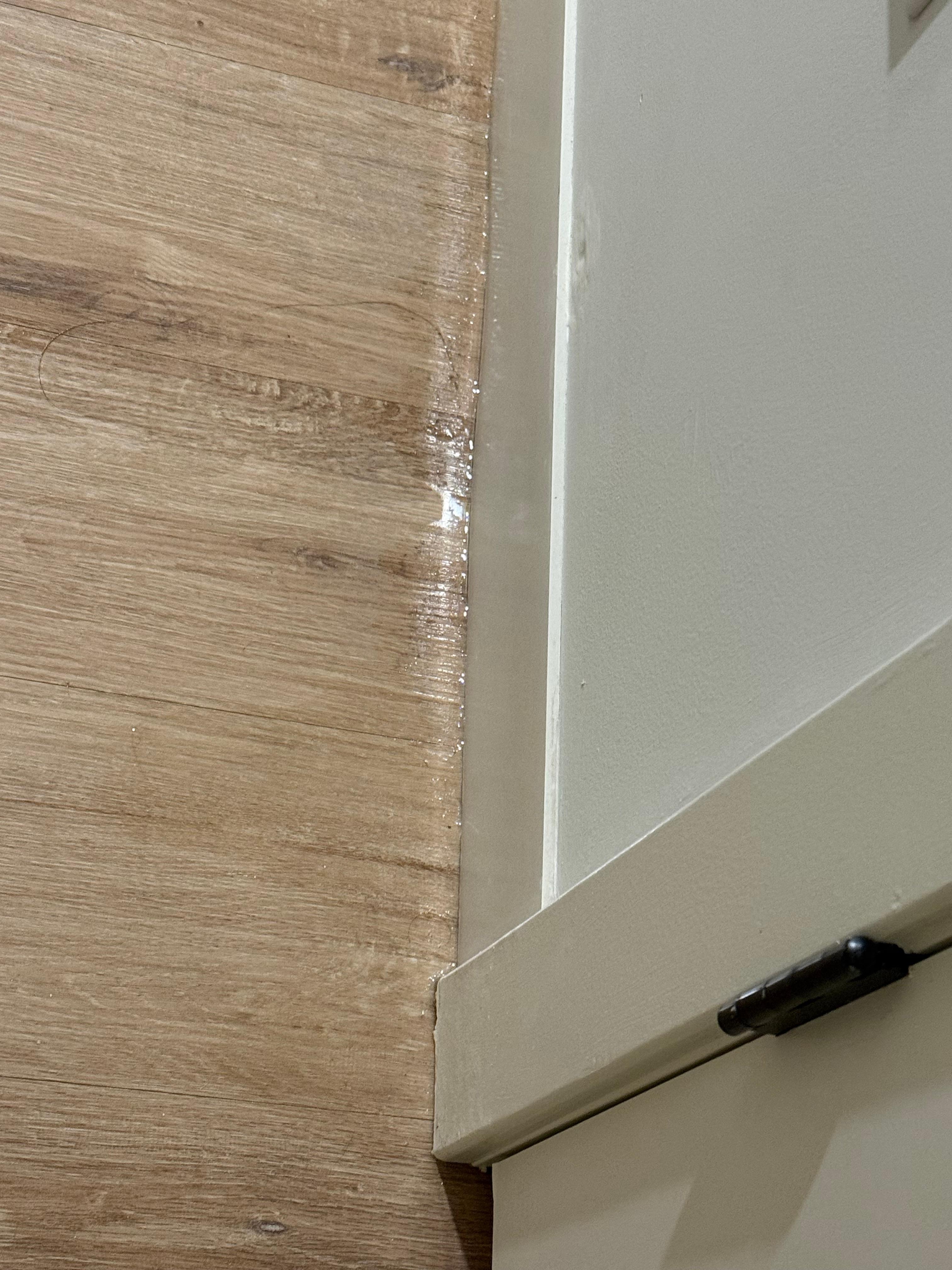 Water leaking down the wall