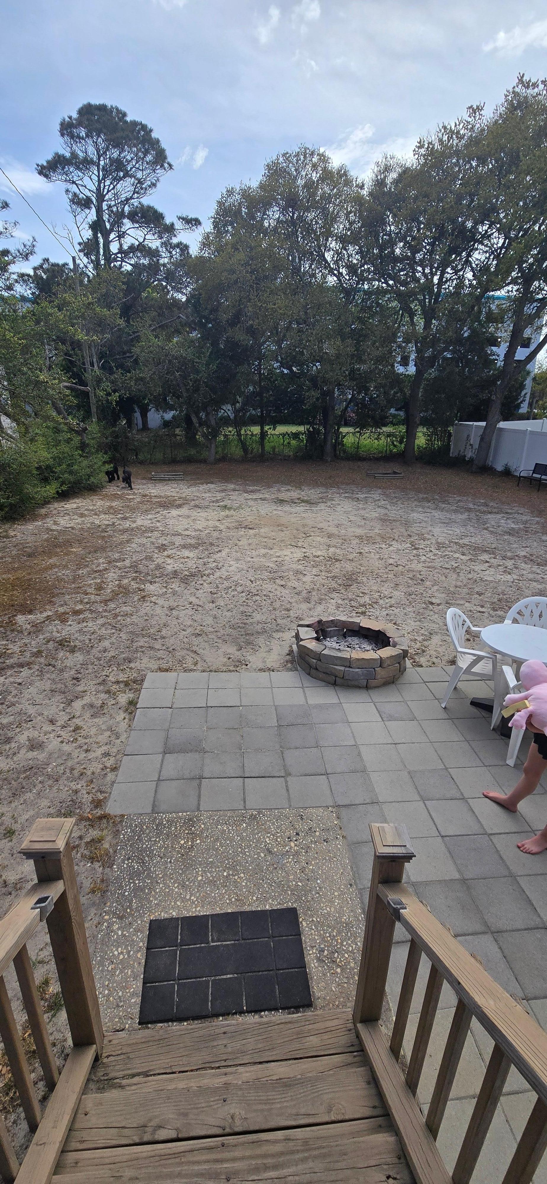 Large private fenced in yard. 