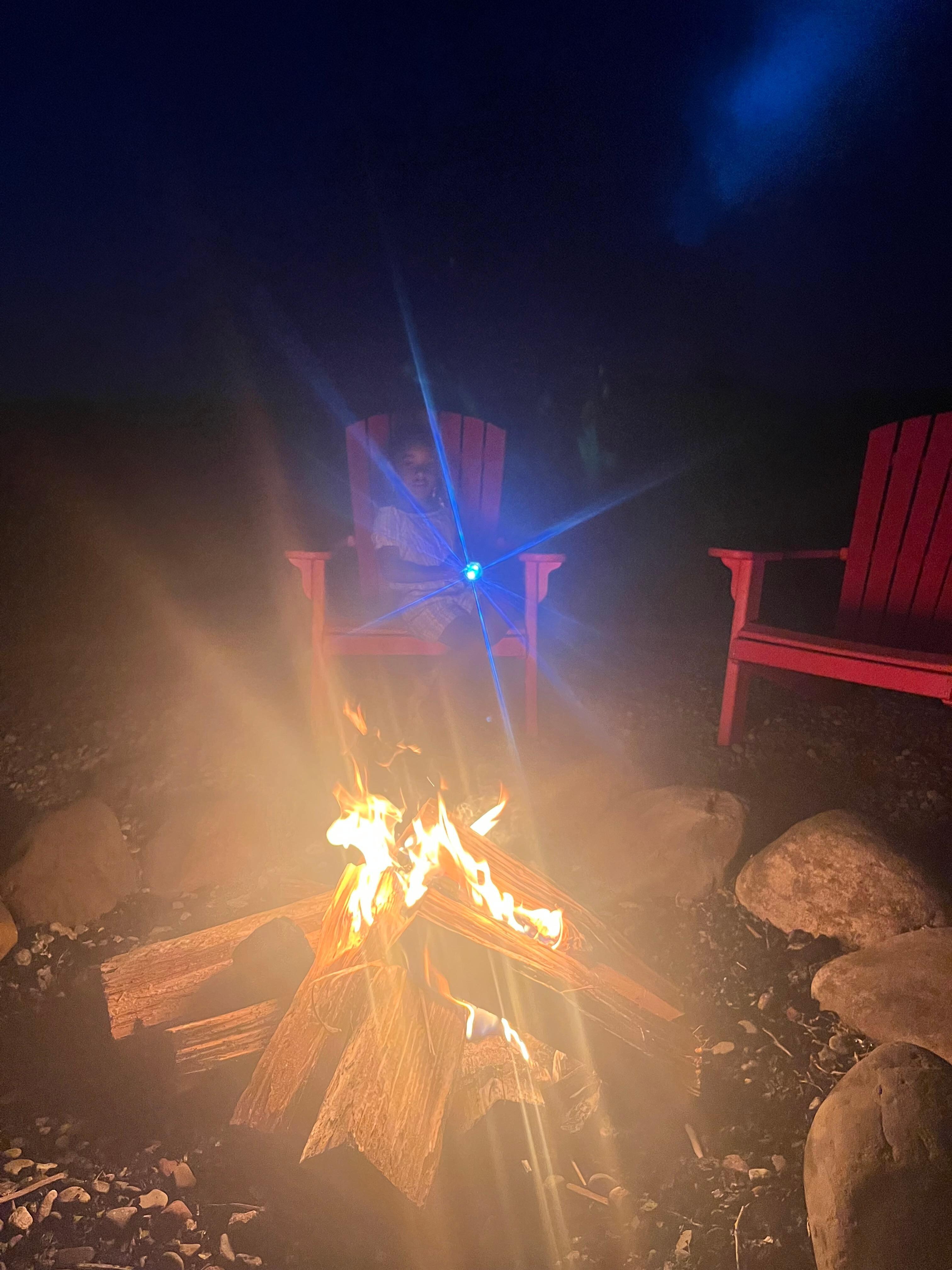 Enjoying the fire pit 