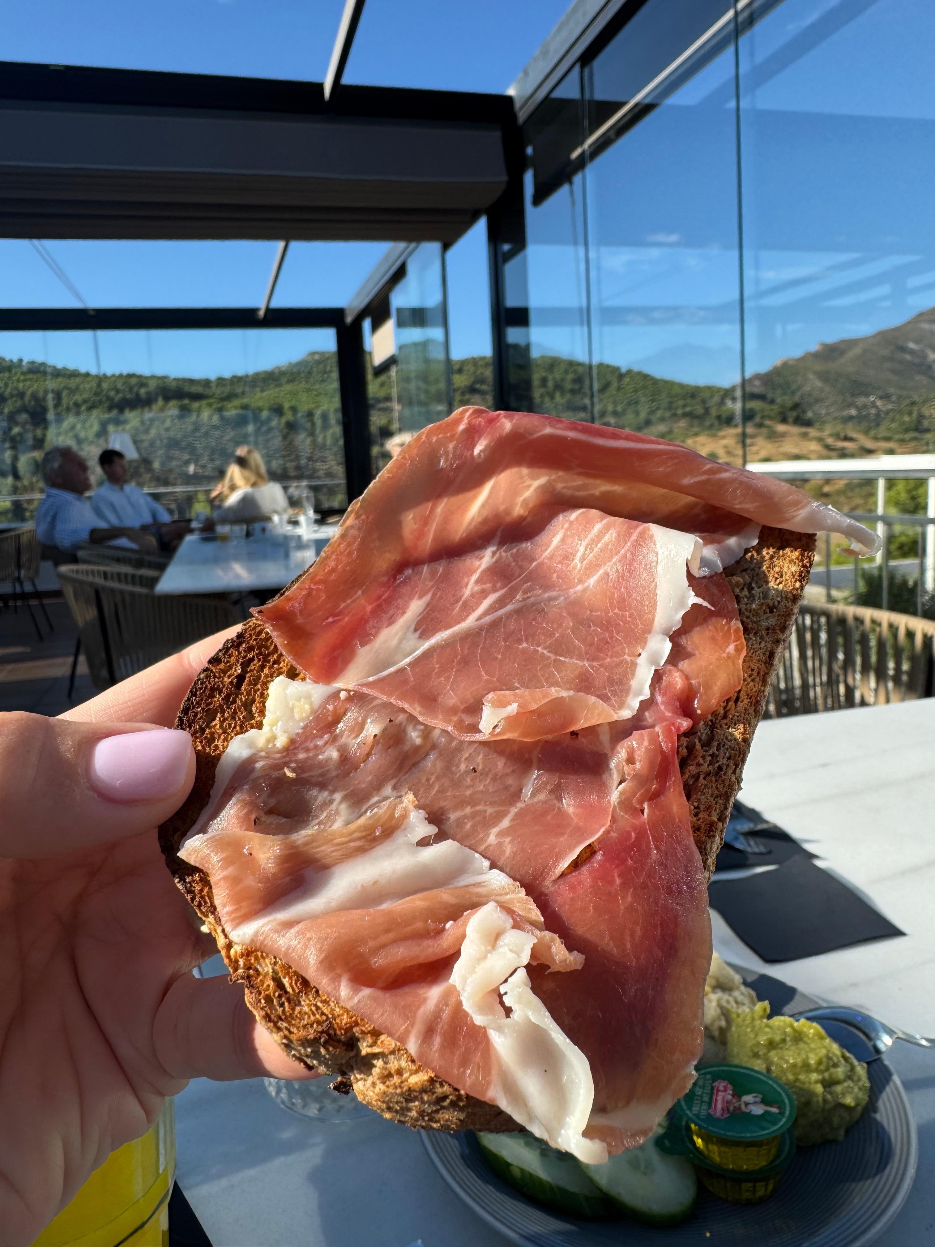 Delicious breakfast with views. 