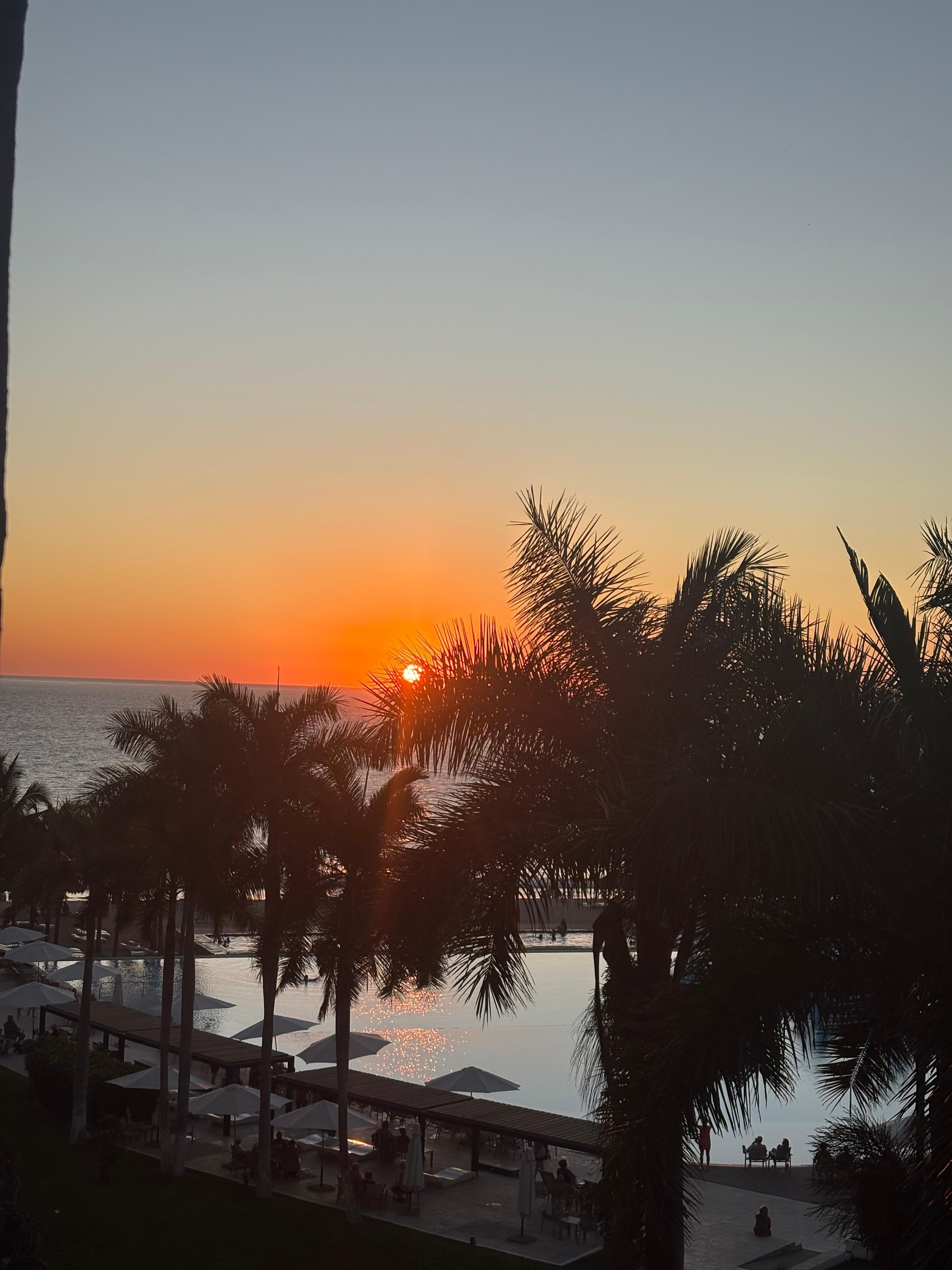 Sunset standing from balcony of the unit