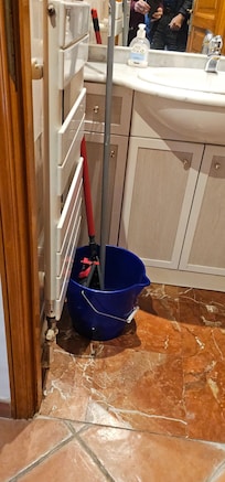 smelly mop in kitchen