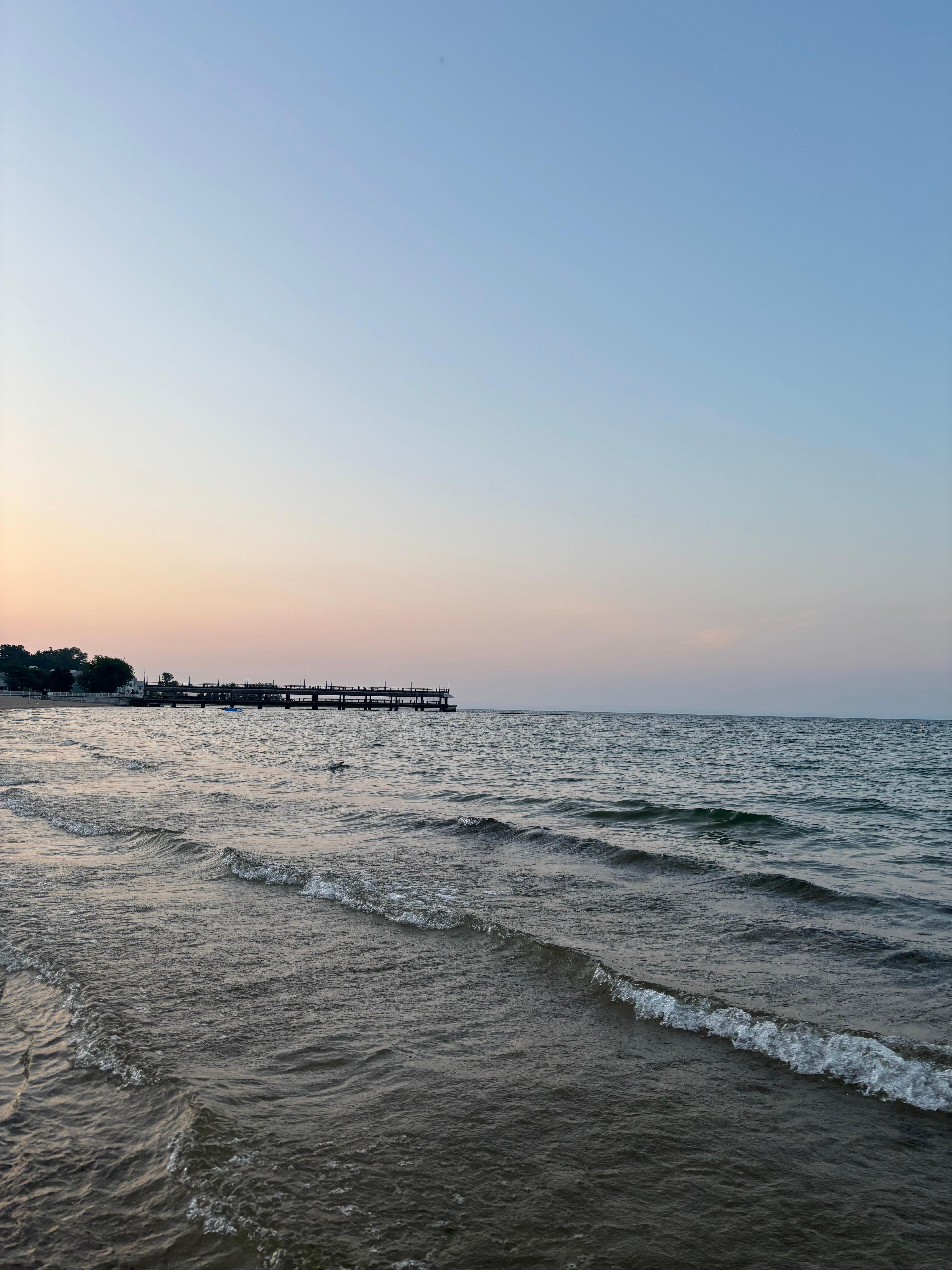 Early morning to the east.