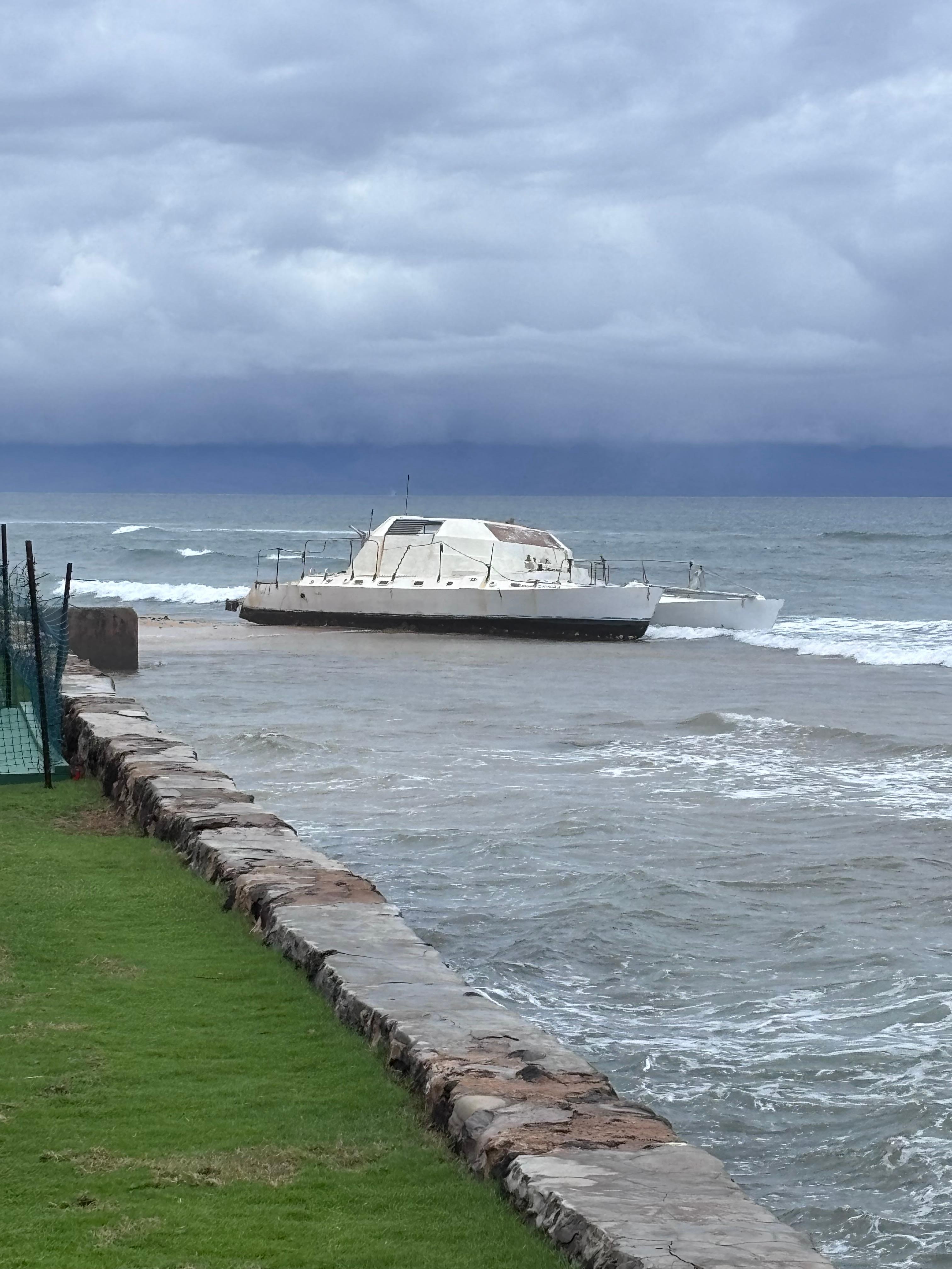 View on the seawall looking left 
