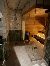 Hotel apartment bathroom sauna