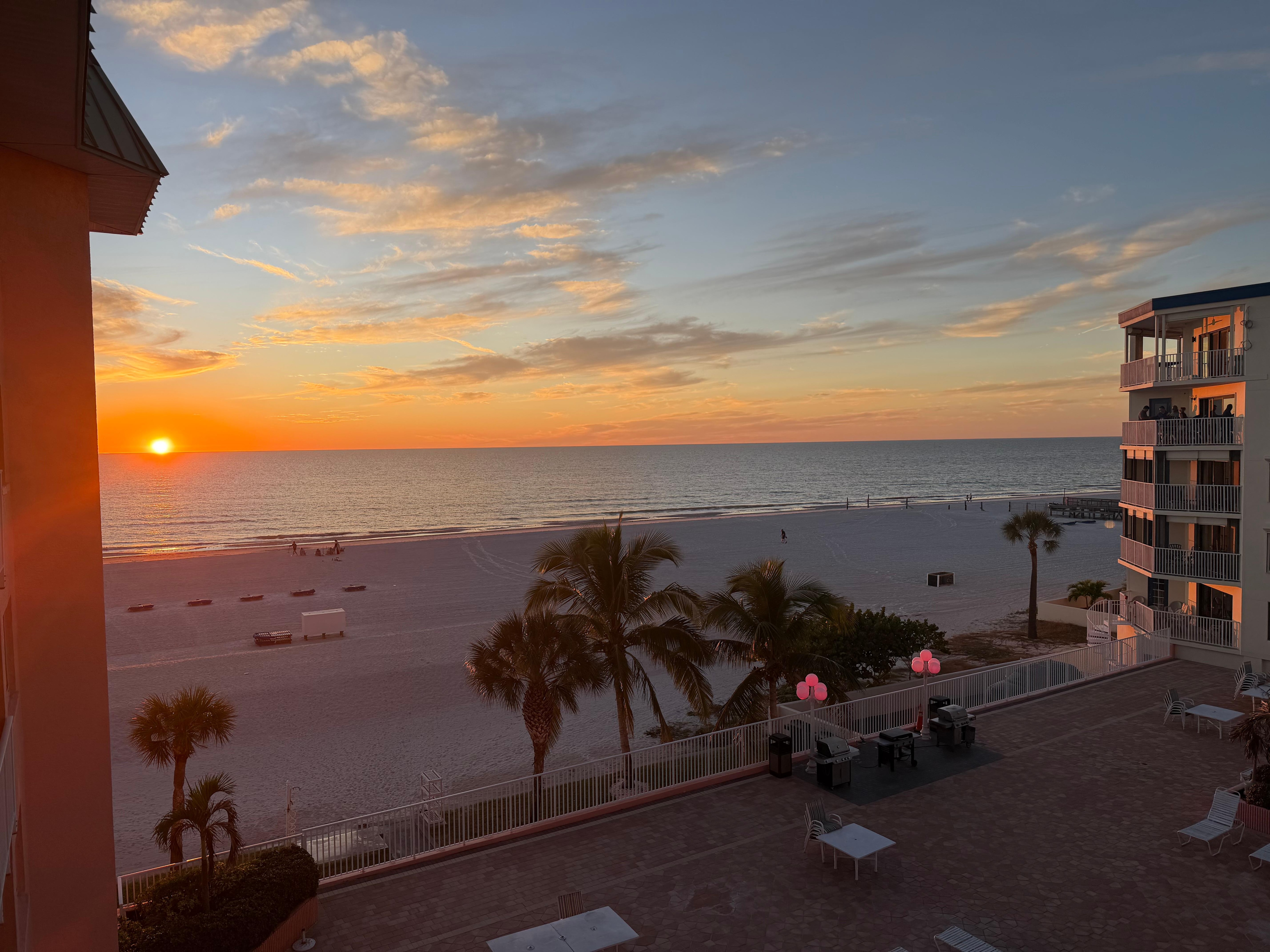 Sunset view from the unit