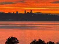 The sunrise at 6:45 AM on the first night.