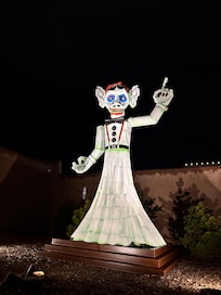 statue of Zozobra, also known as "Old Man Gloom". This figure is part of a unique annual tradition in Santa Fe, New Mexico, where a giant, 50-foot tall marionette is built and burned