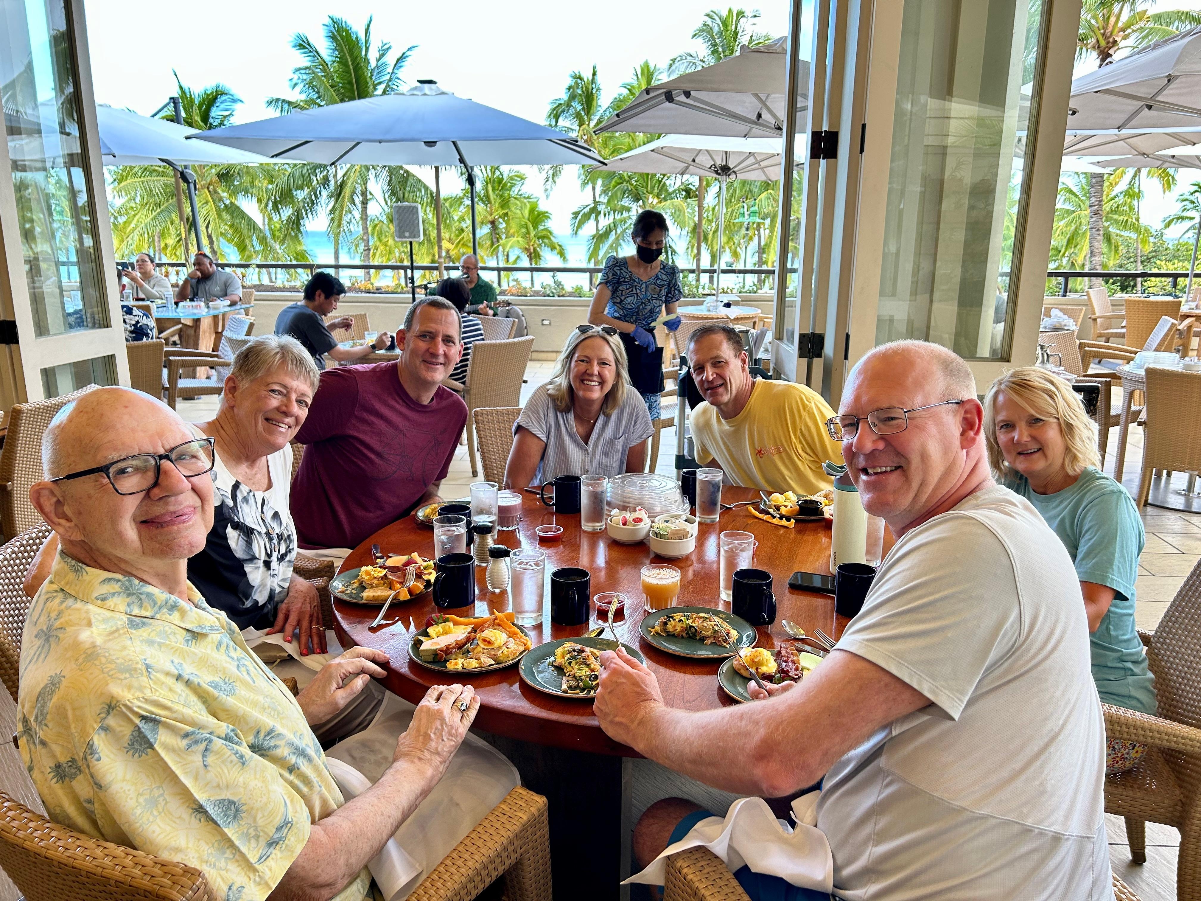 My family of 7 enjoyed the beautiful breakfast at this hotel.  The kids walked to the beach and surfed.  Beautiful hotel!