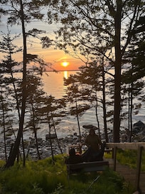 Sunset Bench Below Cottage