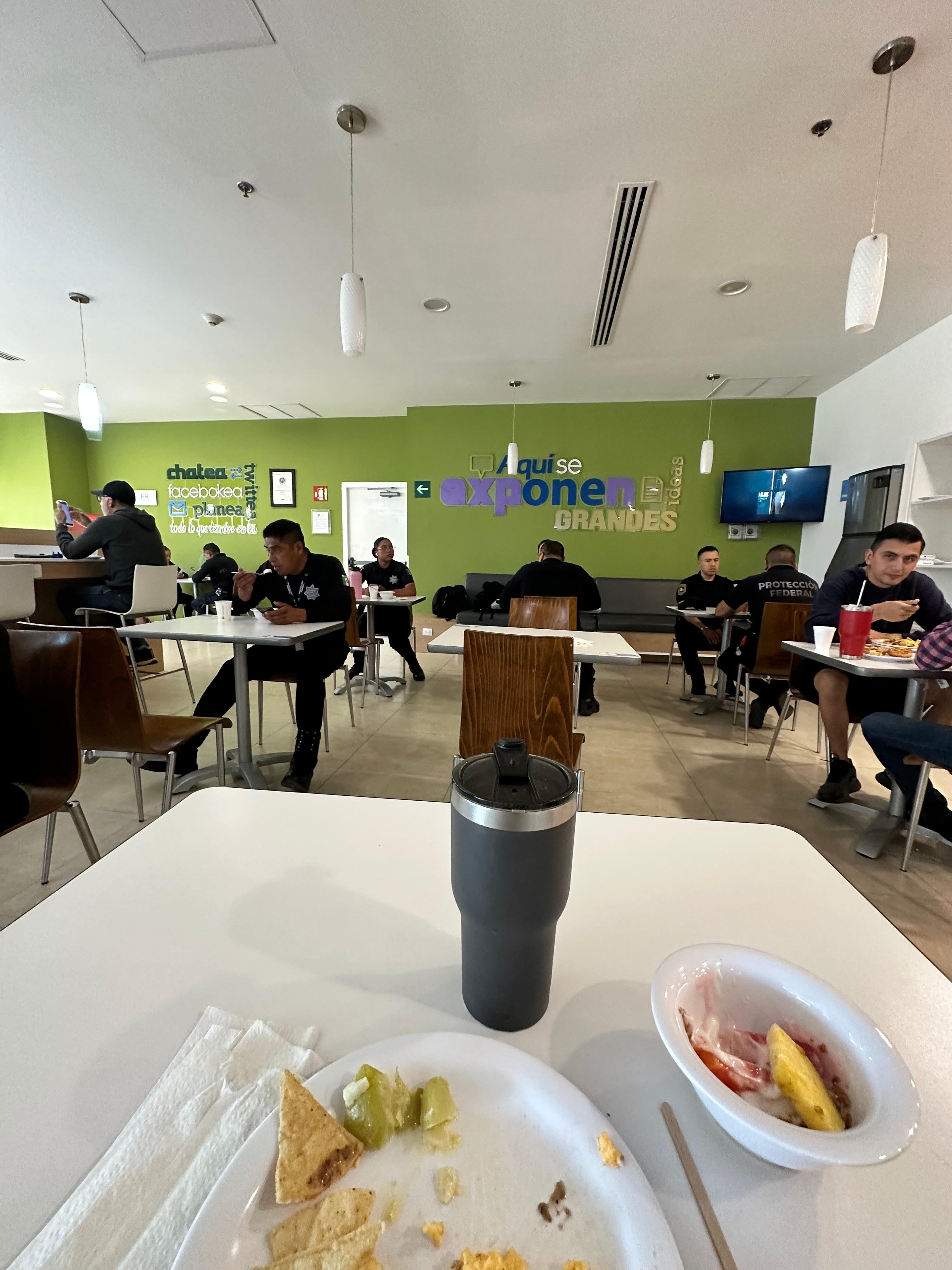 Many police officers stay in the hotel and they take up all the tables and no room to sit for breakfast. The buffet breakfast was equivalent to a homeless shelter.