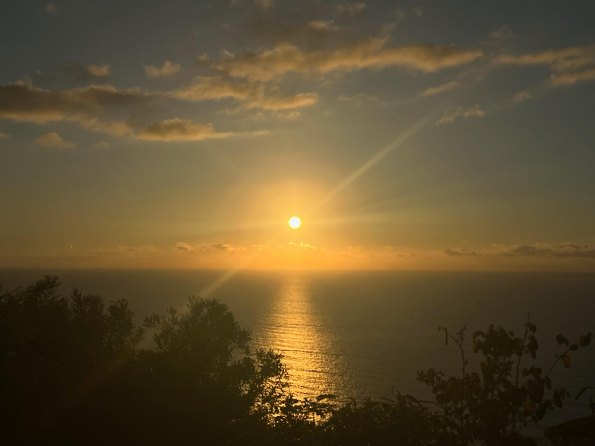 Sunset view from patio