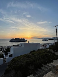 Sunset view from balcony.