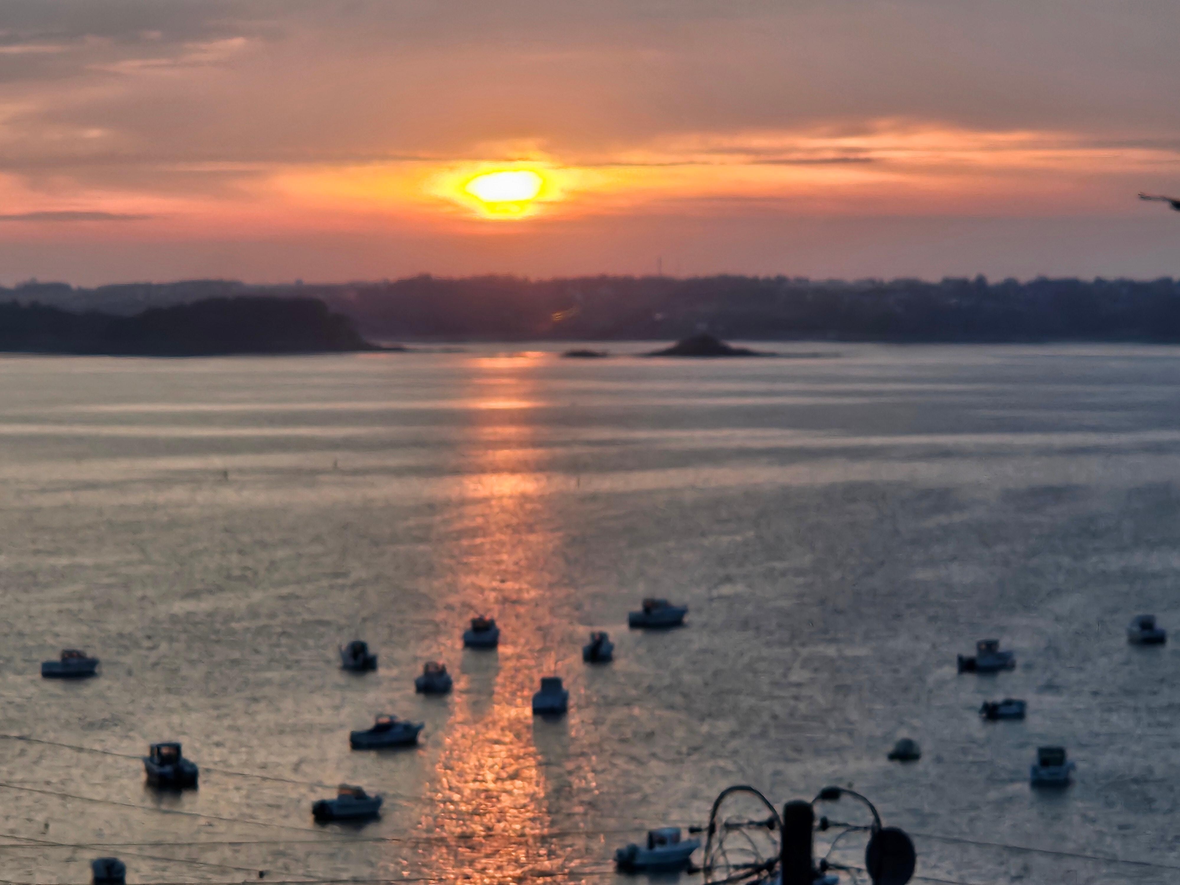Vue depuis la location le soir 