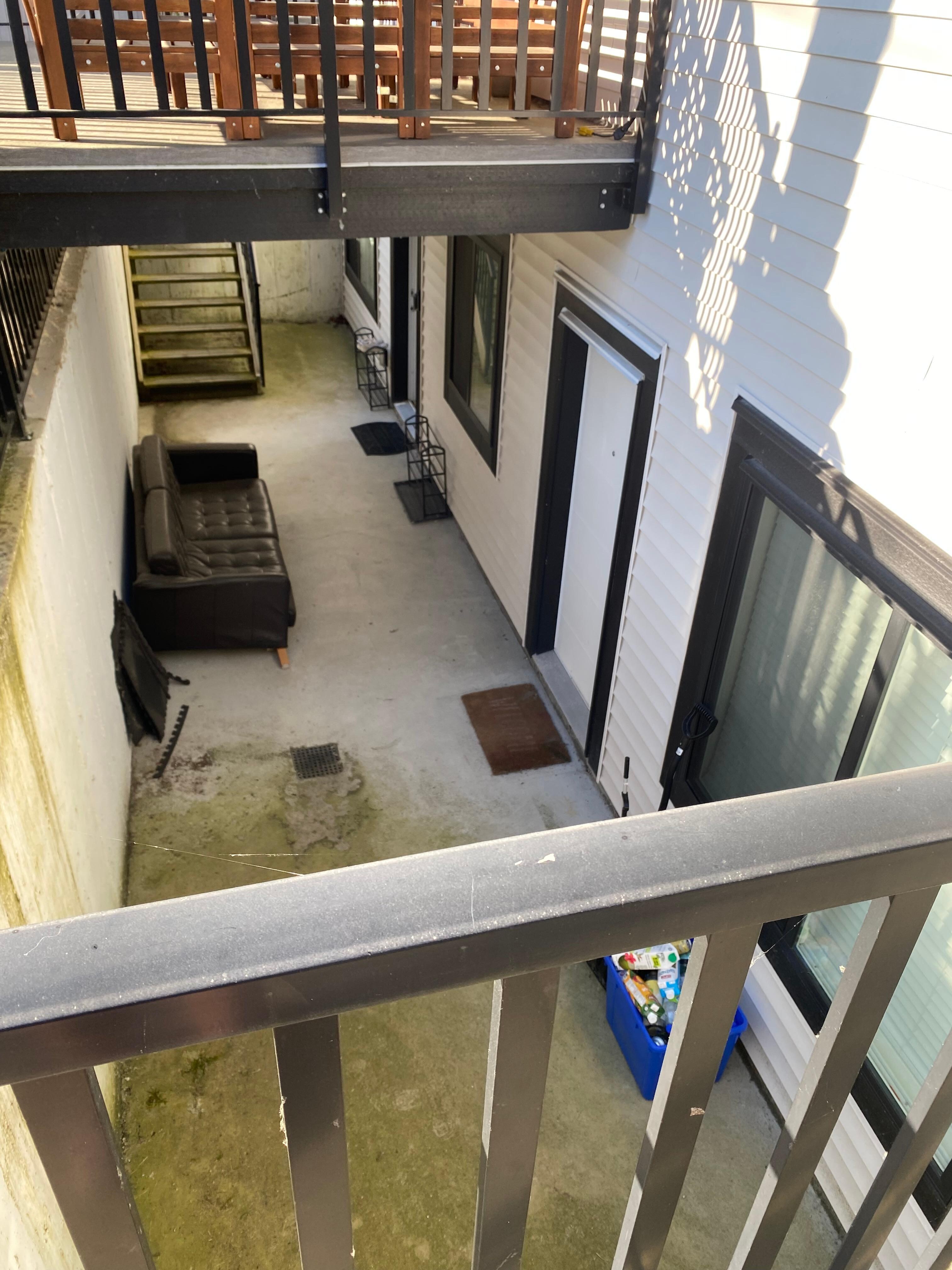 Picture showing another door next to the unit that the family upstairs accessed after midnight. 