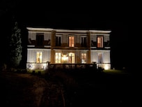 Chalet at night