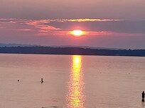 Sunset over the bay