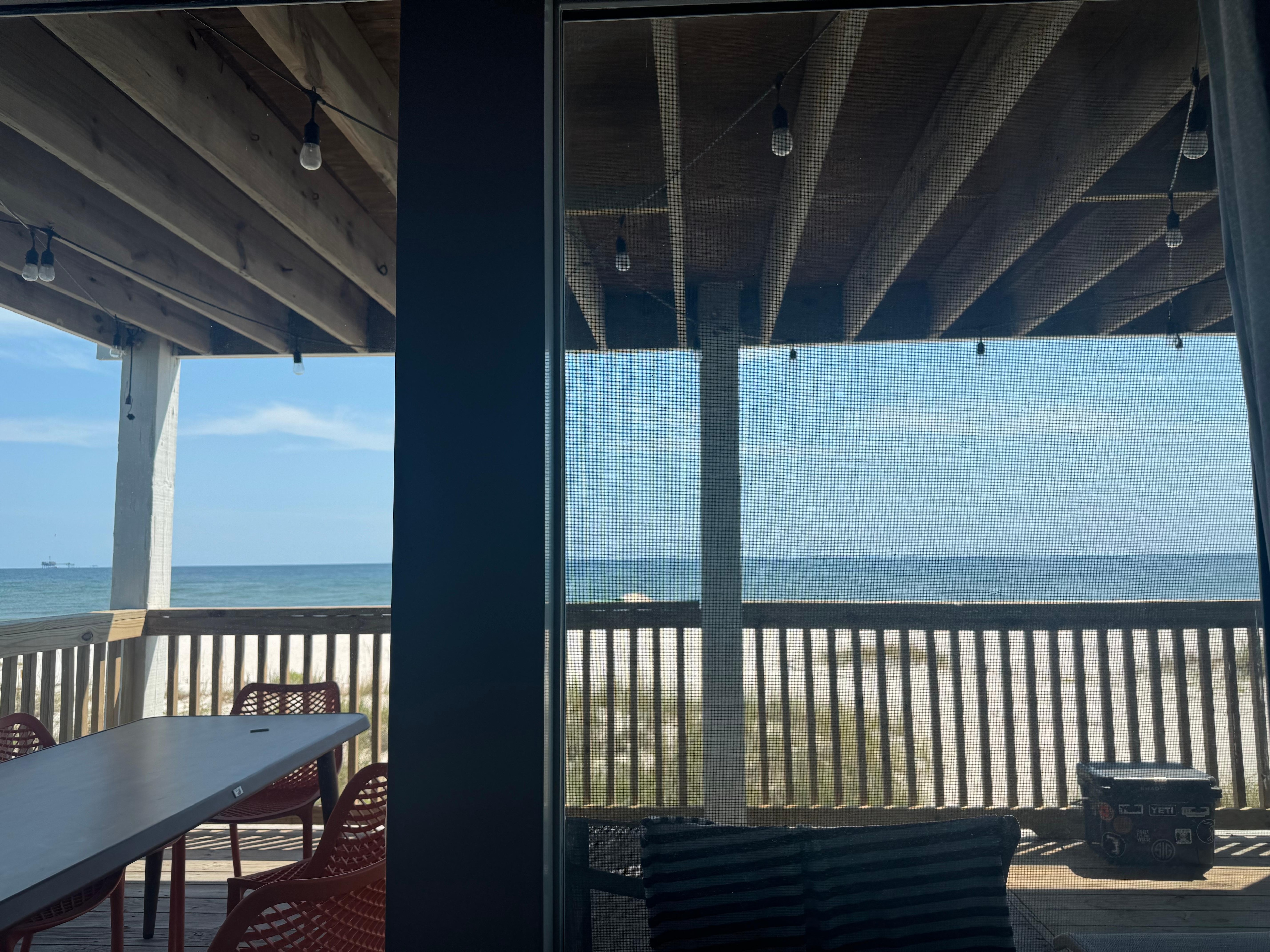 View from one of the downstairs bedrooms 