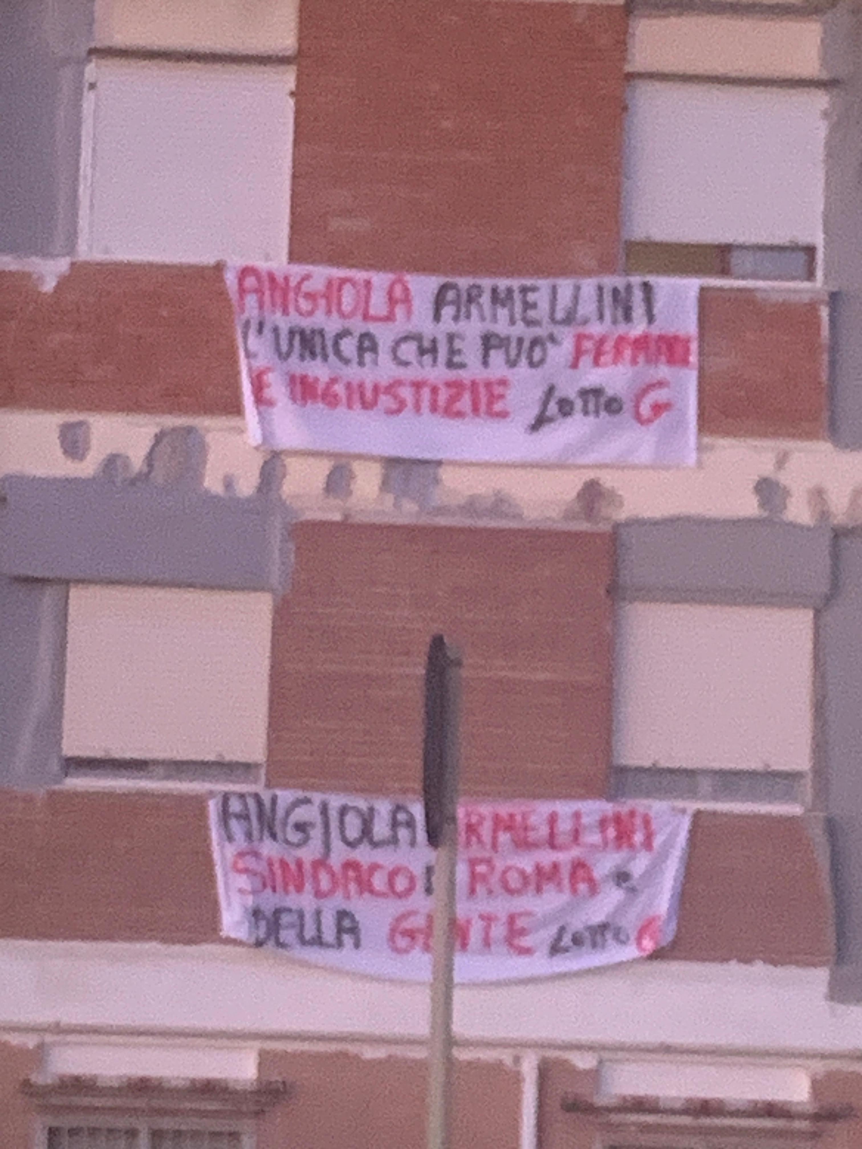 The neighbouring residents are clearly going through social issues with the government in this run down area.