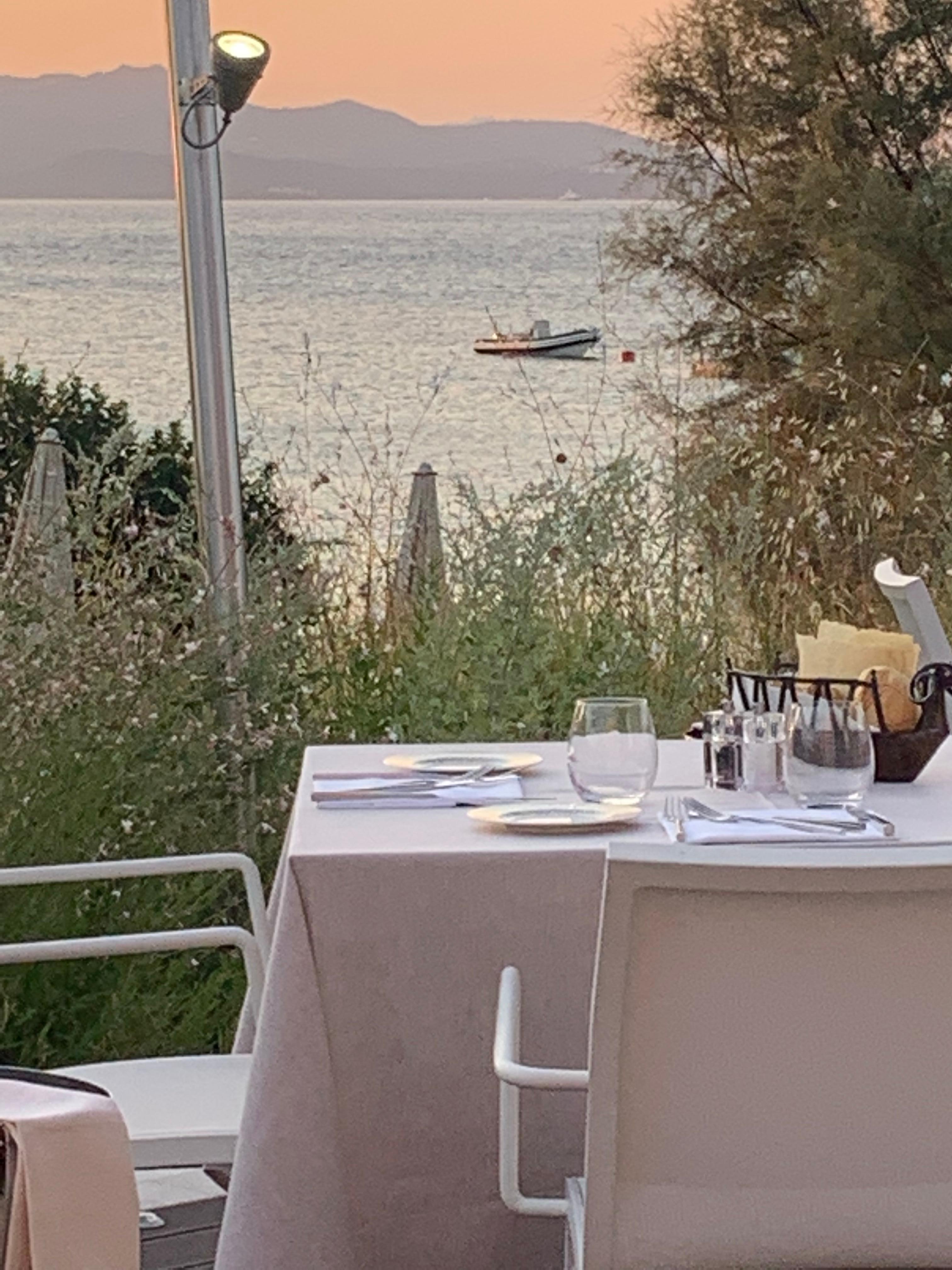 Dining table with view