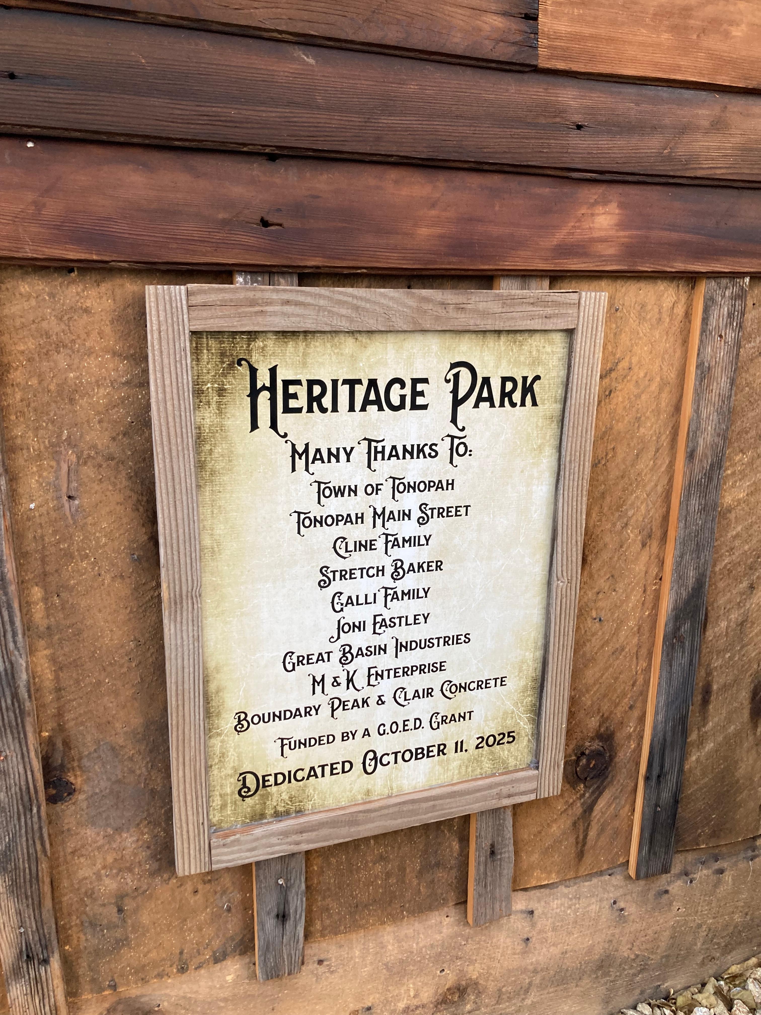 Heritage Park was just opened this month. A delightful little niche in next to the hotel. It includes a dog park.