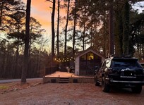 Sunset with the cute string lights