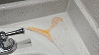 One of MANY stains and damaged spots all over the unit, countertops and walls were unexceptable.