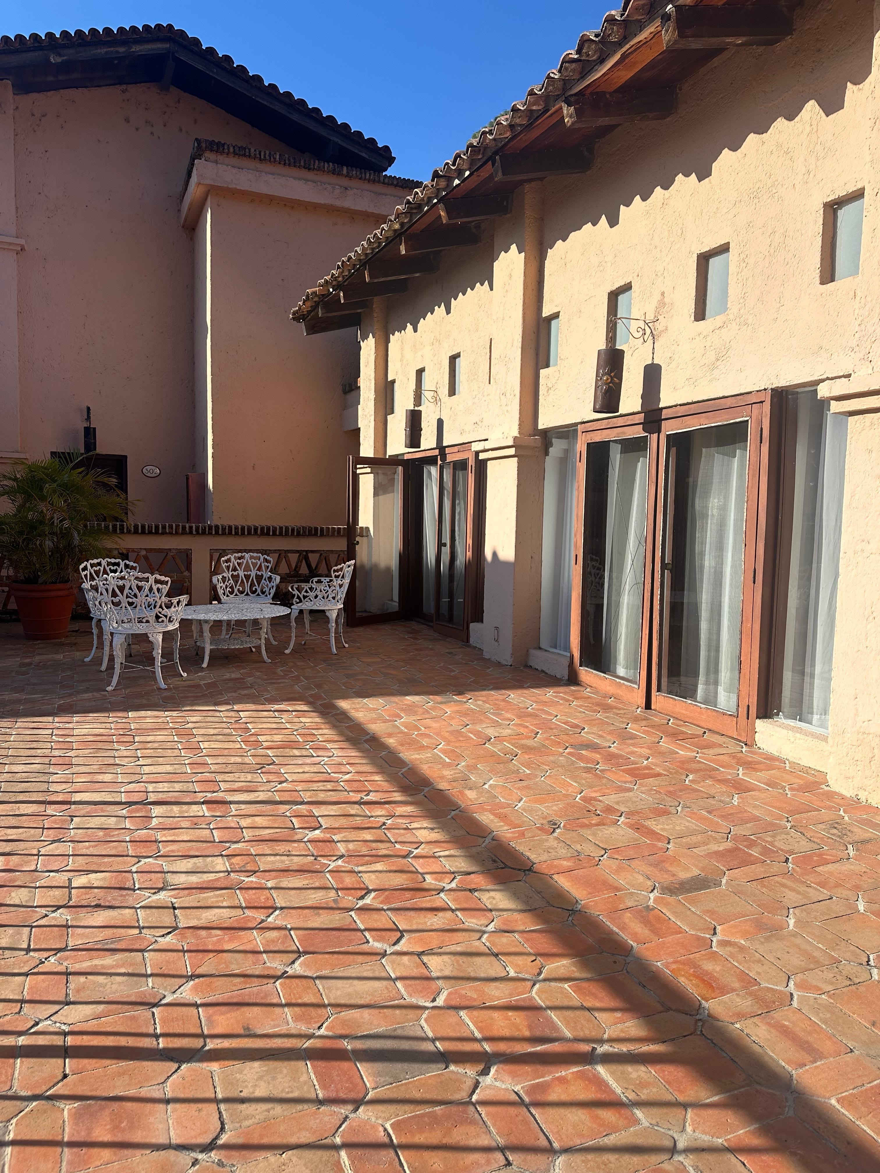 Around the hotel grounds.