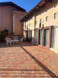 Around the hotel grounds.