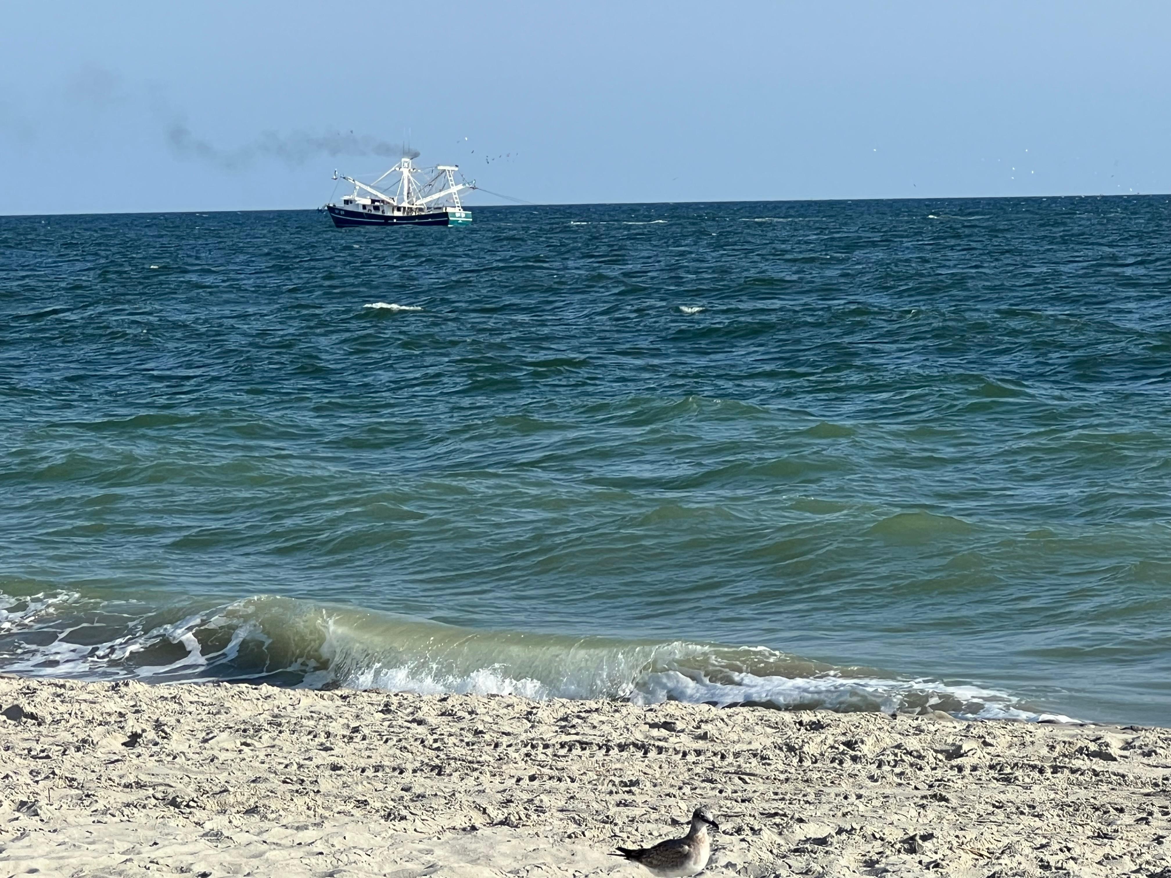 Off-shore fishing boat.