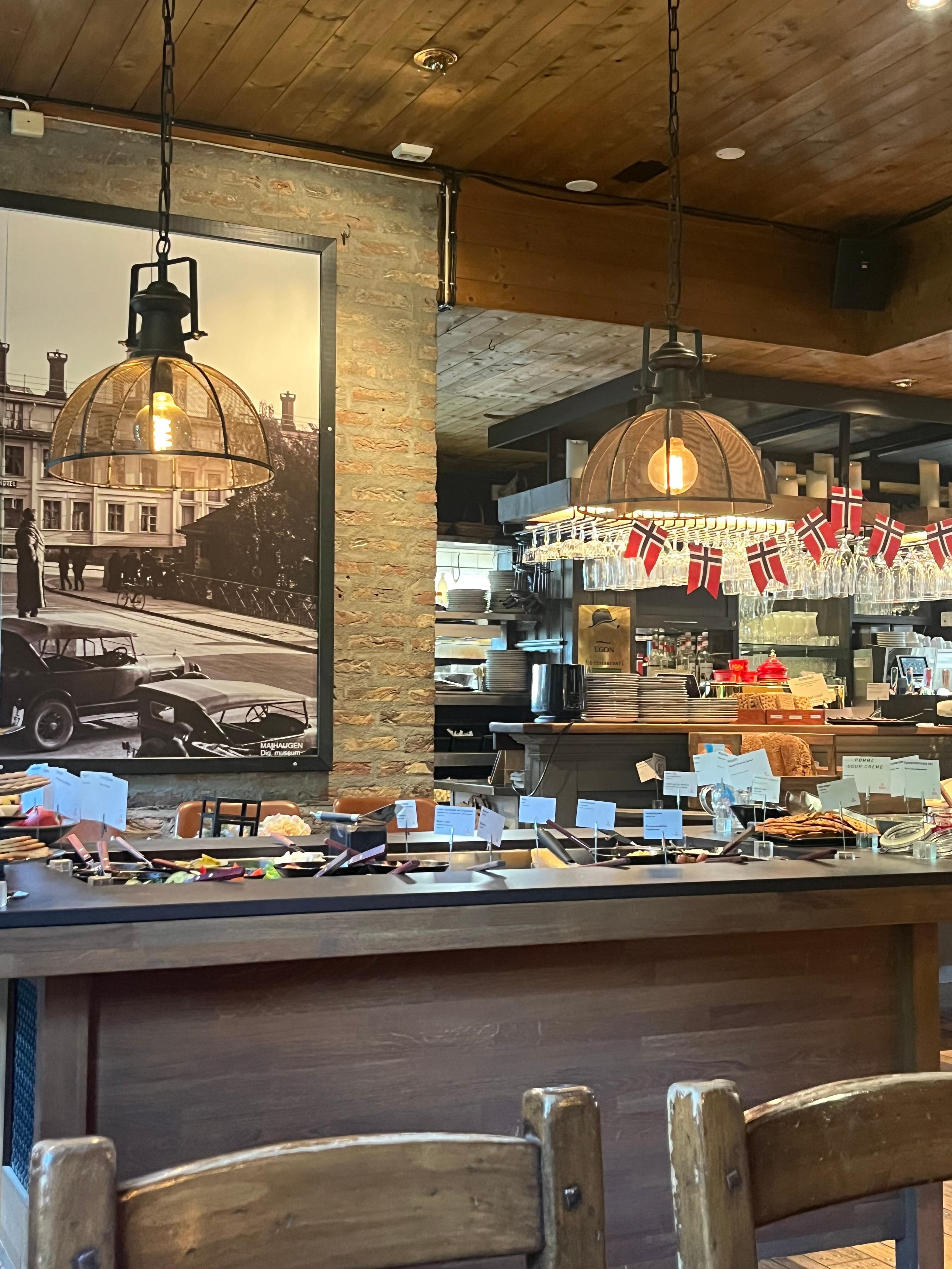 Frokostbuffet. Veldig bra. 