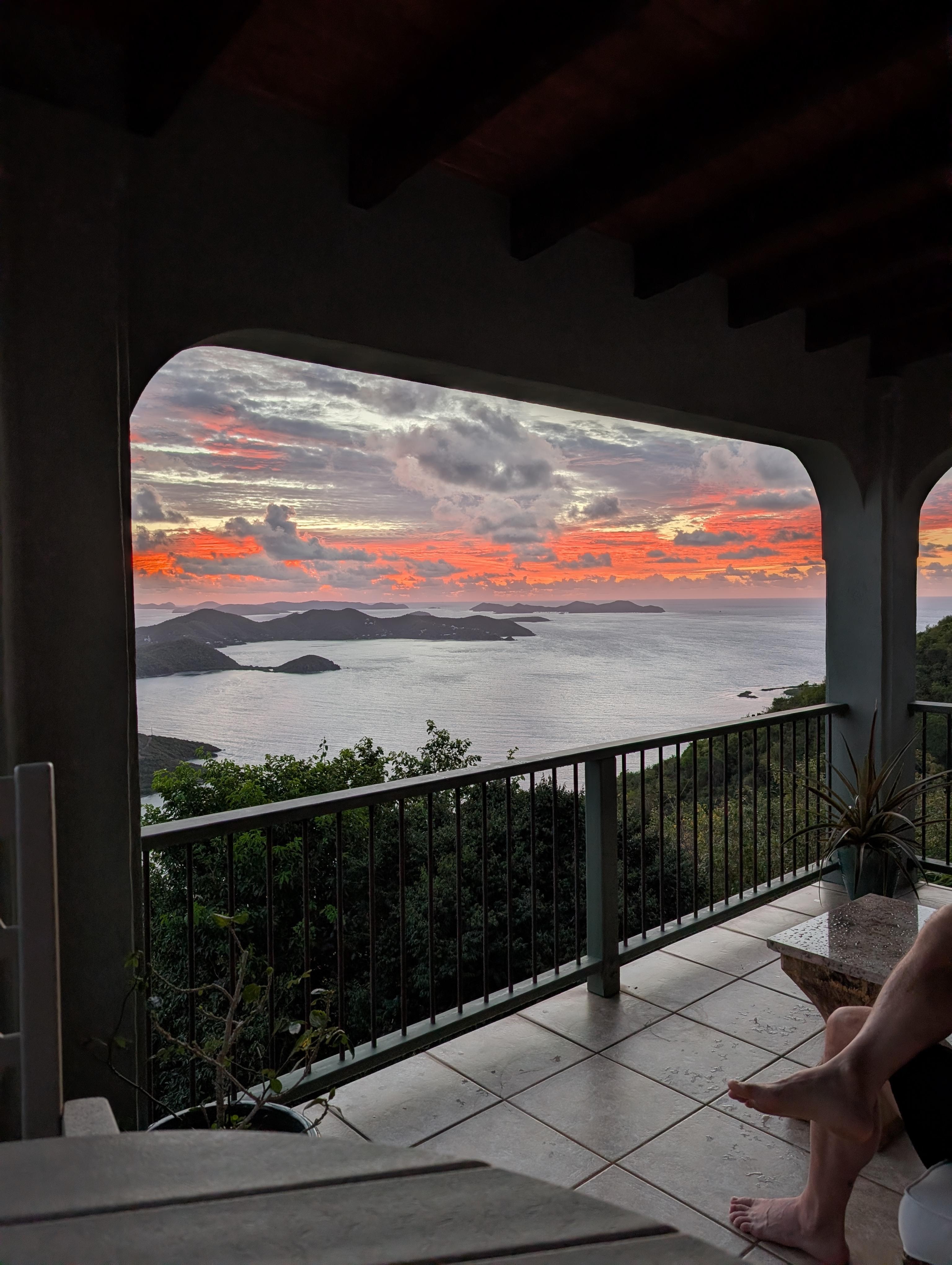 Beautiful sunrise from patio