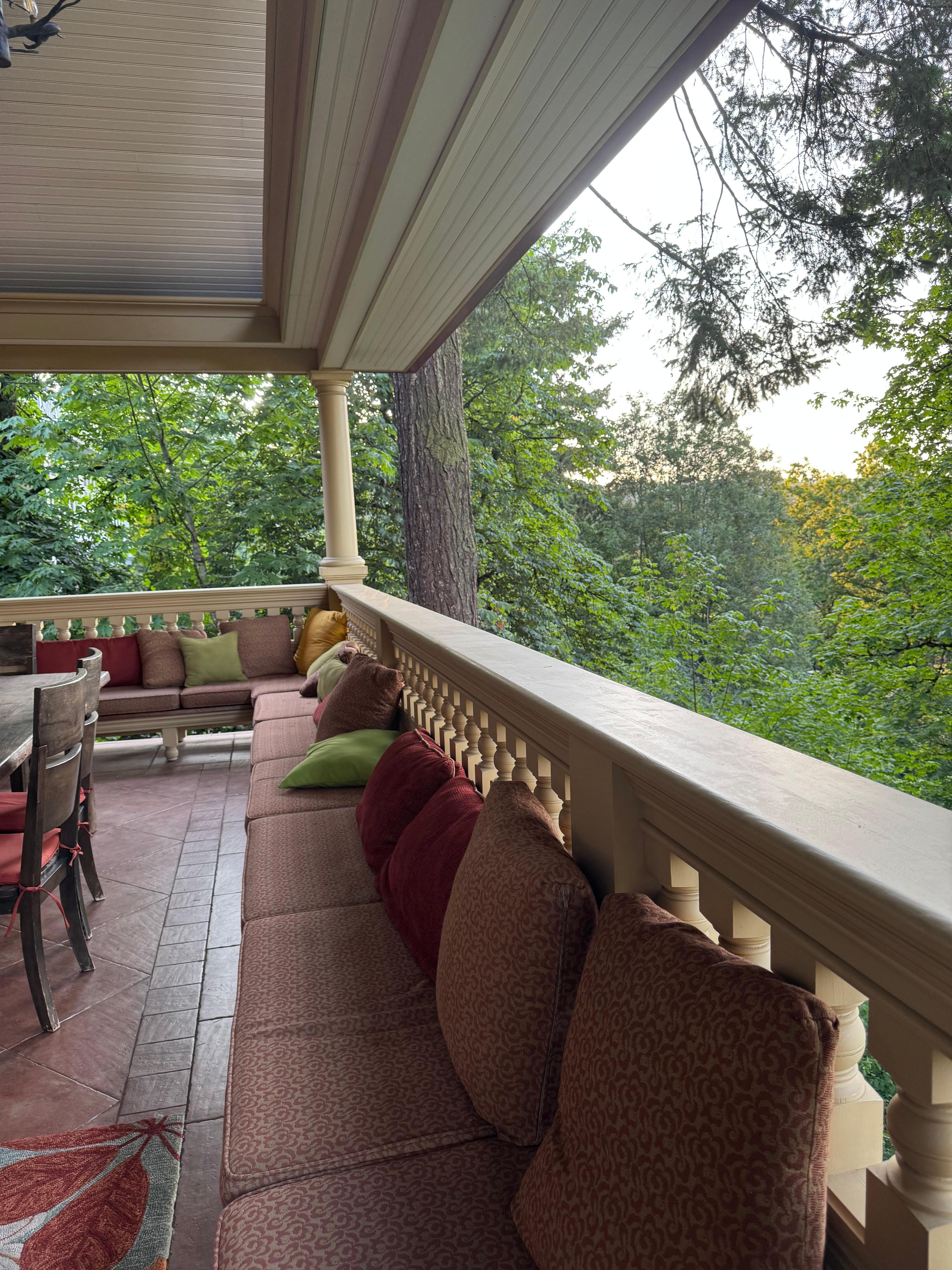 Ample seating on the deck